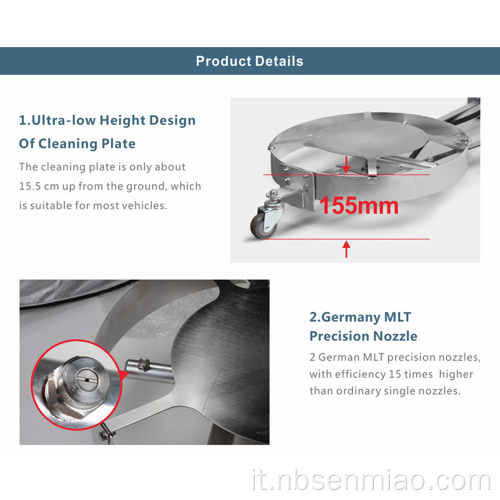 150MM Altezza 4000PSI 275BAR Detergente per superfici auto